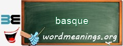 WordMeaning blackboard for basque